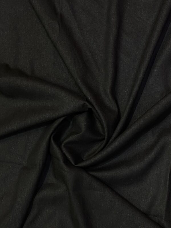 Tissu Lin Uni Noir