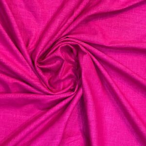 Tissu Lin Uni Rose-Fushia