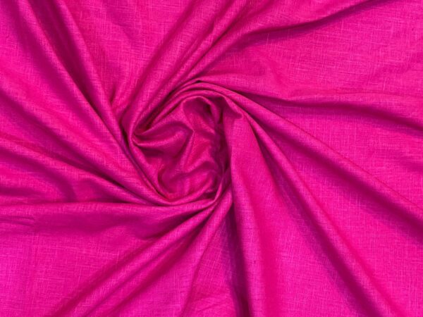 Tissu Lin Uni Rose-Fushia