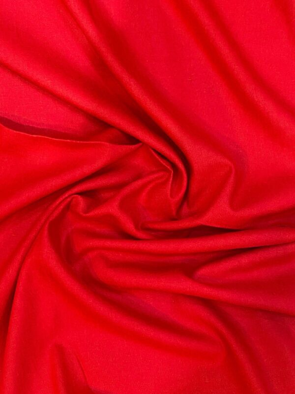 Tissu Lin Uni Rouge